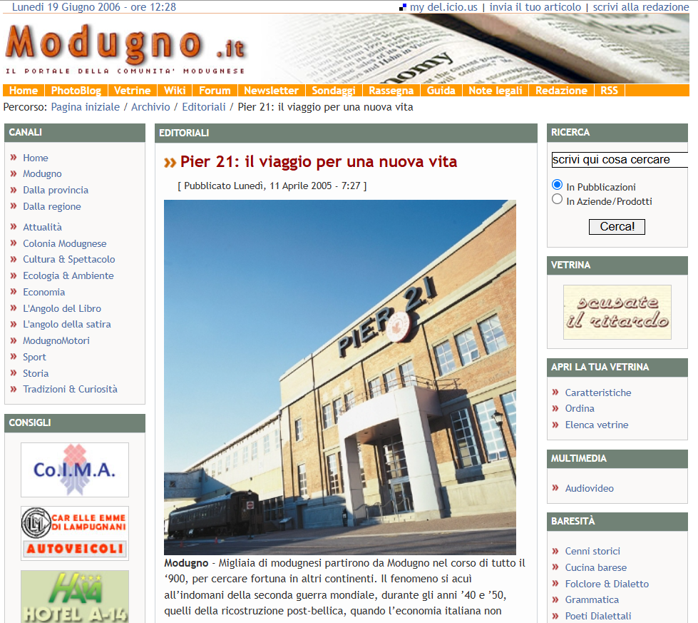 Pier 21 viaggio per una nuova vita