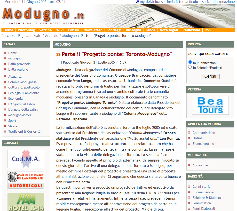 progetto ponte