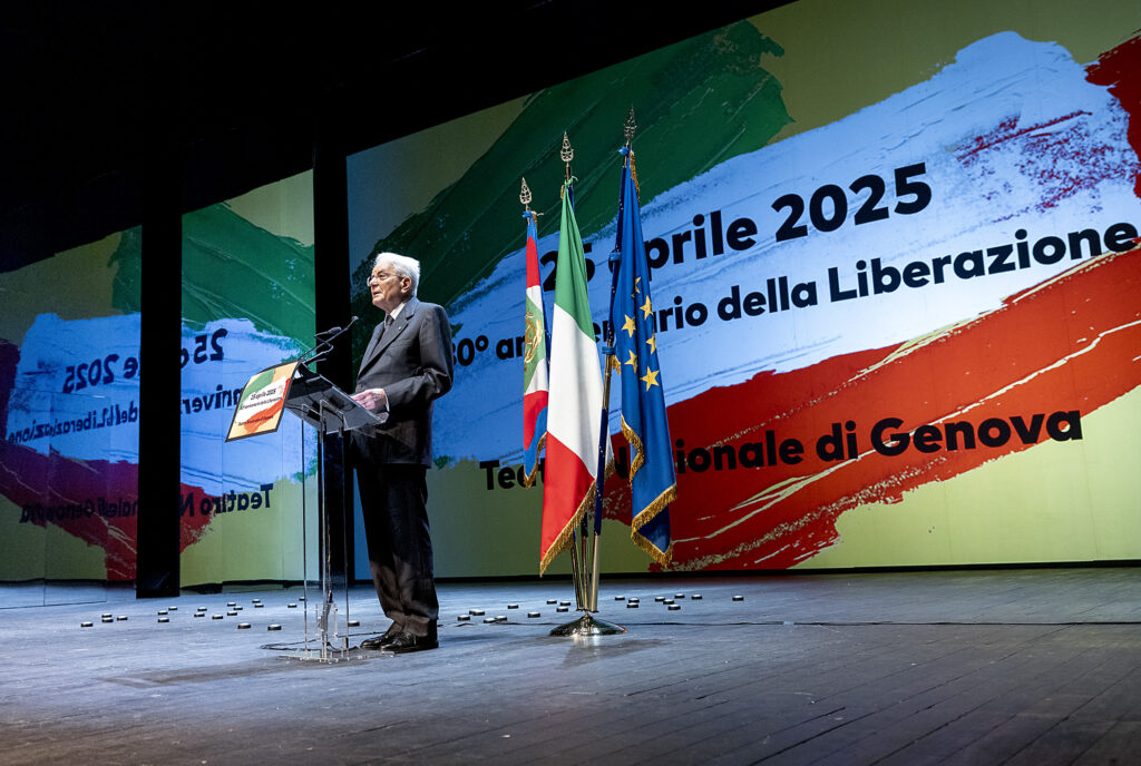 Presidente della Repubblica Sergio Mattarella - 25 aprile - Genova